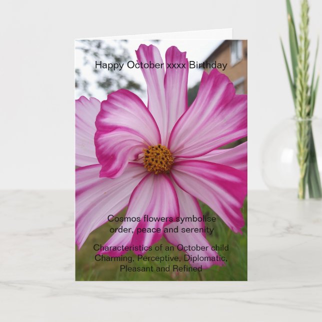 Carte Octobre Anniversaire (Devant)