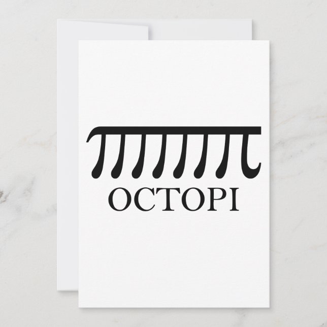 Carte Octopi - Funny Pi Octopus Math (Devant)