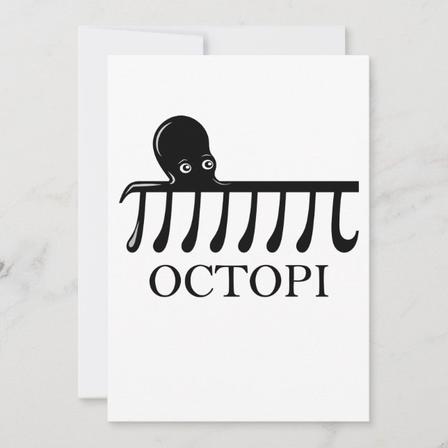 Carte Octopi - Funny Pi Octopus Math (Devant)