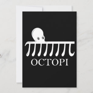 Carte Octopi - Funny Pi Octopus Math
