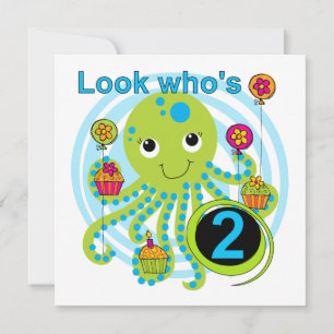 Carte Octopus 2e anniversaire T-shirts et cadeaux