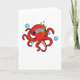 Carte Octopus à la plongée avec lunettes de natation