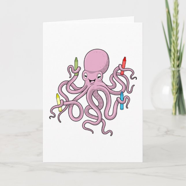 Carte Octopus avec Crayon (Devant)
