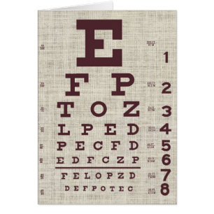 Carte oculaire vintage sur carte pliée Burlap