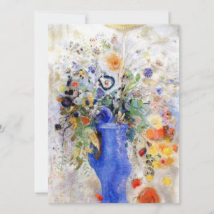 Carte Odilon Redon - Grand Bouquet dans Pastel Blue Vase
