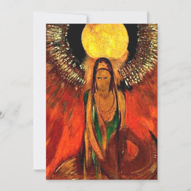 Carte Odilon Redon, La flamme, (Devant)