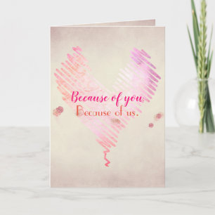 Carte odorat coeur romance avec fleur