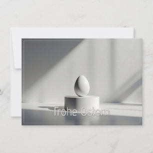 Carte Œuf de Pâques minimaliste sur un socle moderne