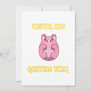 Carte Oeuf de porc cadeau de Pâques Amour de Pâques Coch