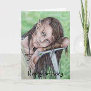 Carte Oeuf des bois, Guerrier des elfes Anniversaire