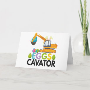 Carte OEufs Cavator Funny Excavateur Cadeau de Pâques