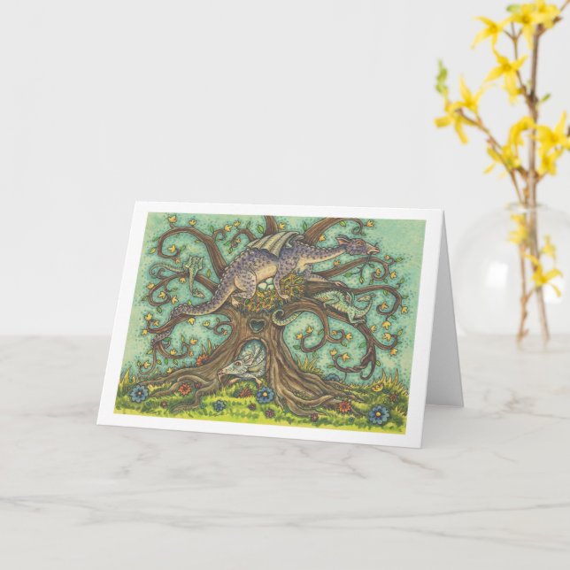 CARTE OEUFS DE DRAGON, FAUTEUILS MÉDIÉVAUX, OEUFS D'IMAG (Fleur jaune)