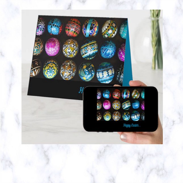 Carte OEufs de Pâques peints et modifiables (Créateur téléchargé)