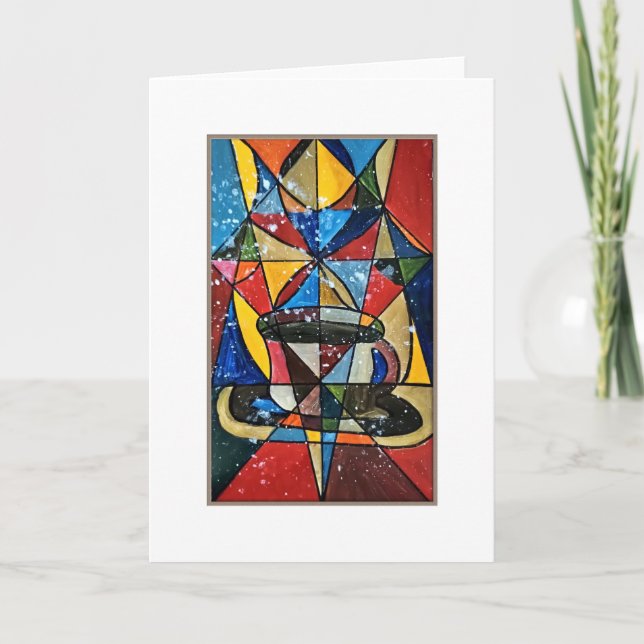 Carte Oeuvre acrylique en verre tendu Café Mug (Devant)