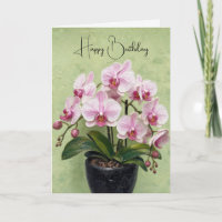 Œuvre d'art en impasto d'orchidée rose pour annive