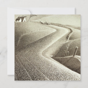 Carte Oeuvres d'art Grant Wood, Mars, paysage