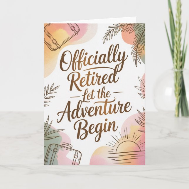 Carte Officially Retired – Let the Adventure Begin (Devant)
