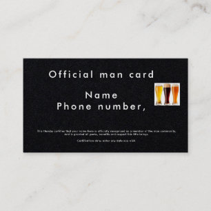 Carte officielle d'homme, ou ligne de collecte
