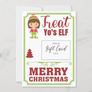 Carte Offre amusante Yo's ELF cadeau de Noël Titulaire