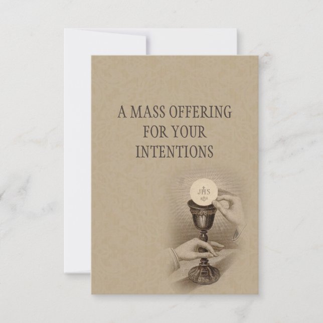 Carte Offre de masse catholique personnalisée (Devant)