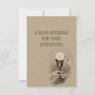 Carte Offre de masse catholique personnalisée