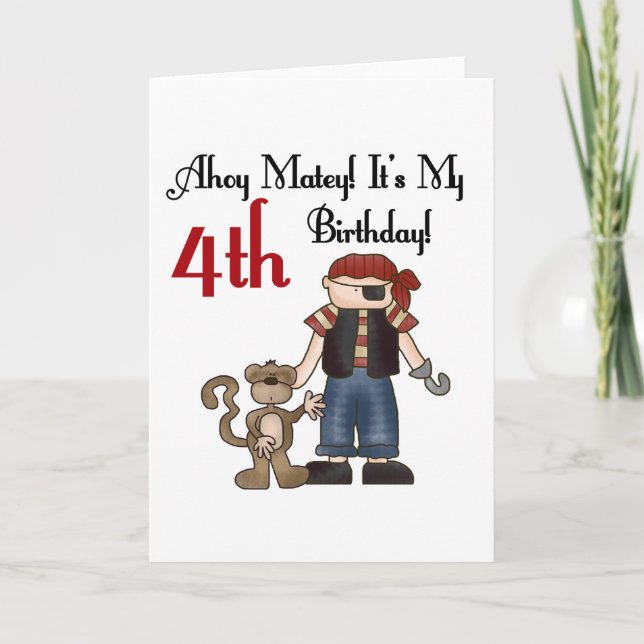 Carte Oh 4èmes T-shirts et cadeaux d'anniversaire de (Devant)