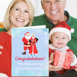Carte Oh Baby Père Noël & Mme Claus Grand-parents