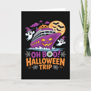 Carte Oh Boo Voyage Halloween Fantôme Ts Navire Voyage É
