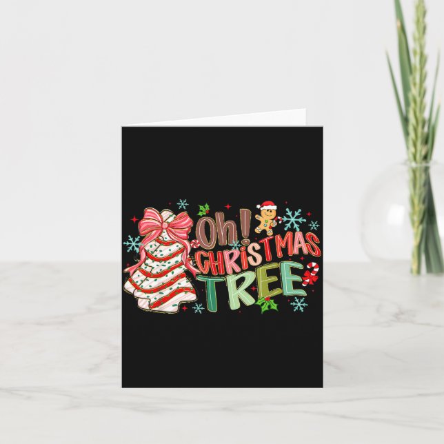 Carte Oh Christmas Tree Cakes Debbie Becky Jen Cake Love (Devant)