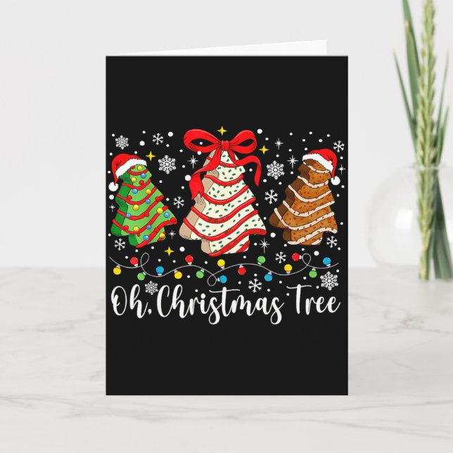 Carte Oh Christmas Tree Cakes Debbie Becky Jen Cake Love (Devant)
