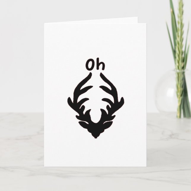 Carte Oh Deer Artistic Clean Style (Devant)