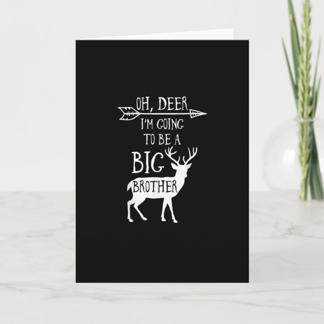 Carte Oh Deer Going To Big Brother Christmas Announcemen (Devant)