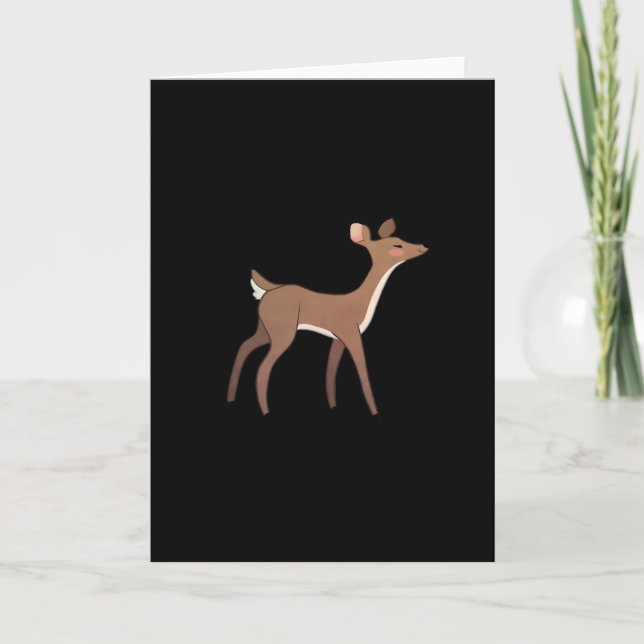 Carte Oh Deer Me Whimsical Creative Design (Devant)
