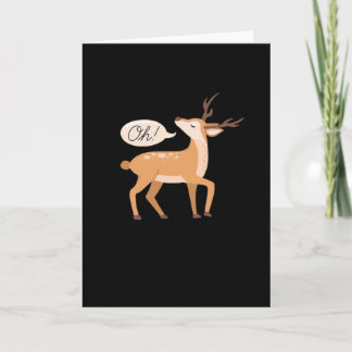 Carte Oh Deer Minimal Clean AesthetiFolded Greeting Card