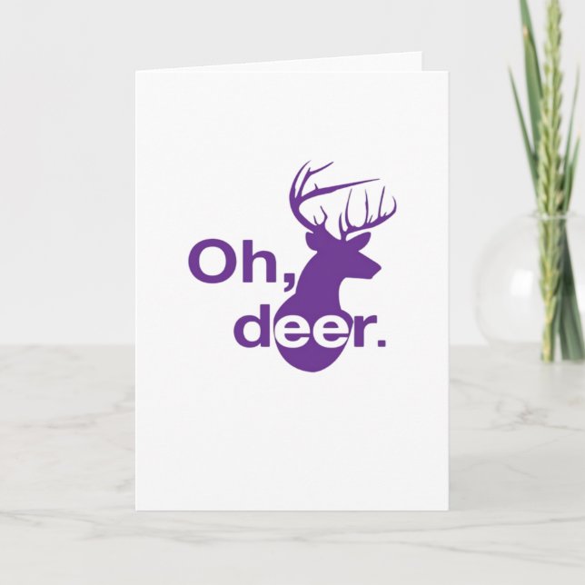 Carte Oh Deer Natural Woodland Style (Devant)