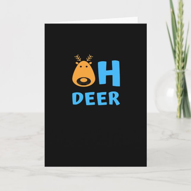Carte Oh Deer Retro Holiday Vibe (Devant)