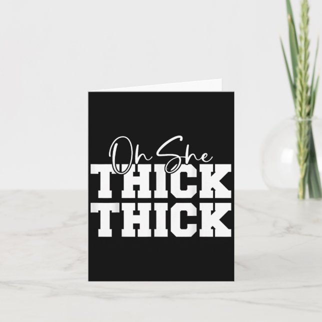 Carte Oh Elle Thick-thick Drôles Filles Femmes  (Devant)