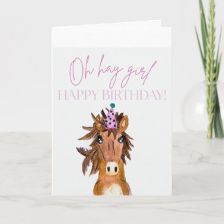 Carte Oh Hay Girl ! Joyeux Anniversaire !
