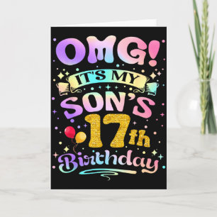 Carte Oh mon dieu, c'est l'anniversaire de mon fils, 17