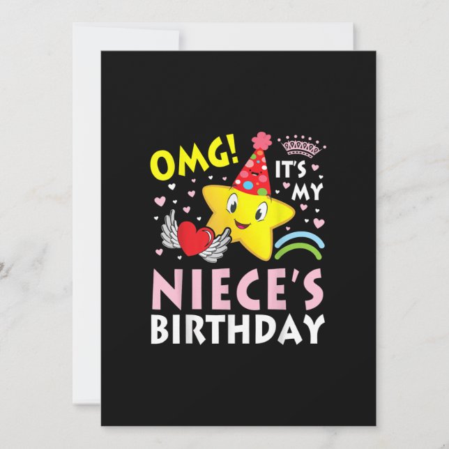 Carte Oh Mon Dieu, C'Est Mon Anniversaire, Heureux Pour  (Devant)