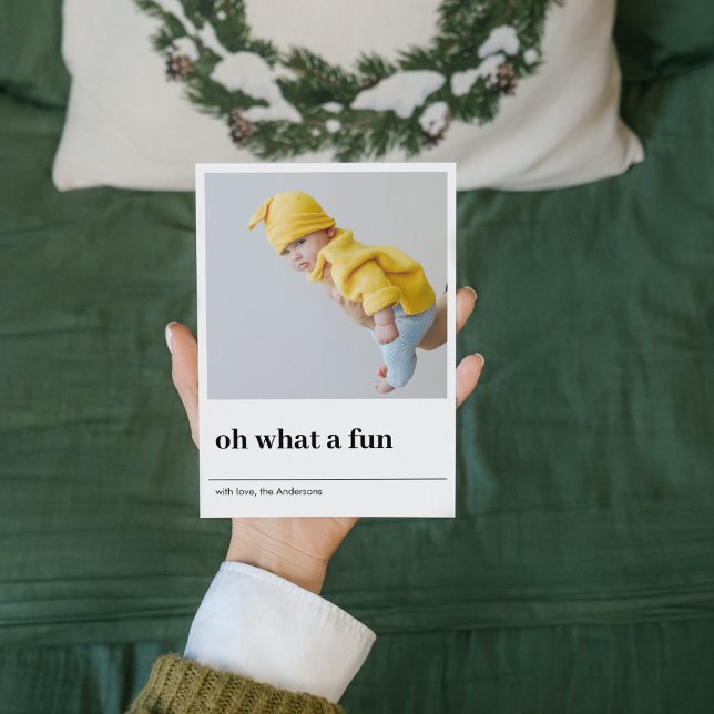 Carte Oh Quel Amusant | Deux photos | Joyeux Fêtes (Créateur téléchargé)