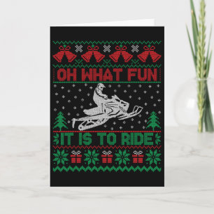 Carte Oh Quelle Amusement C'est De Faire Du Motoneige T-