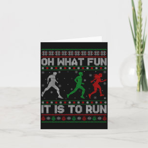 Carte Oh Quelle Amusement De Courir T-Shirt Noël Moche R