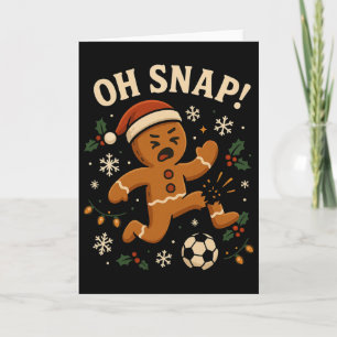 Carte Oh Snap Biscuit de Noël Football _1