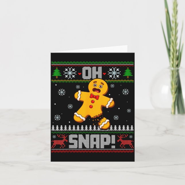 Carte Oh Snap Biscuit en Pain d'Épice Cuisine Noël dégue (Devant)