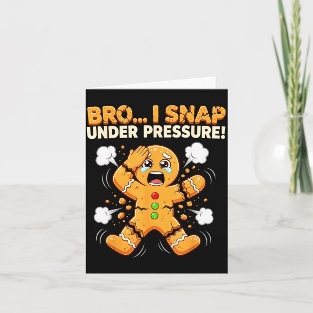 Carte Oh Snap Gingerbread Man Cookies I Snap Under Press (Devant)
