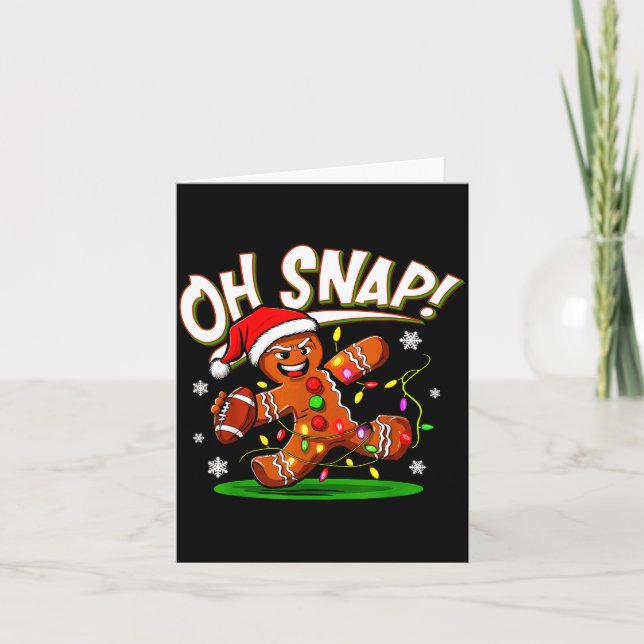 Carte Oh Snap Gingerbread Man Santa Football Funny Chris (Devant)