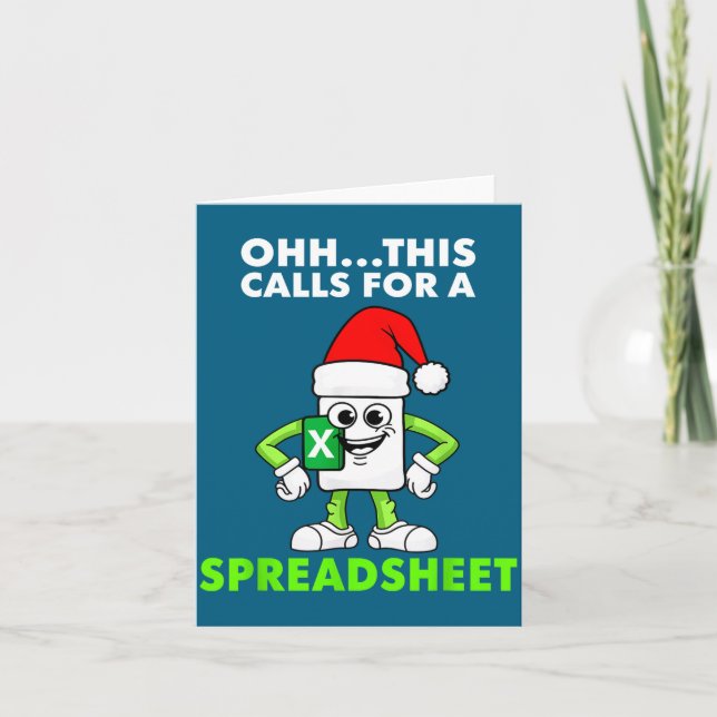 Carte Oh This Calls For A Spreadsheet Excel Christmas Co (Devant)