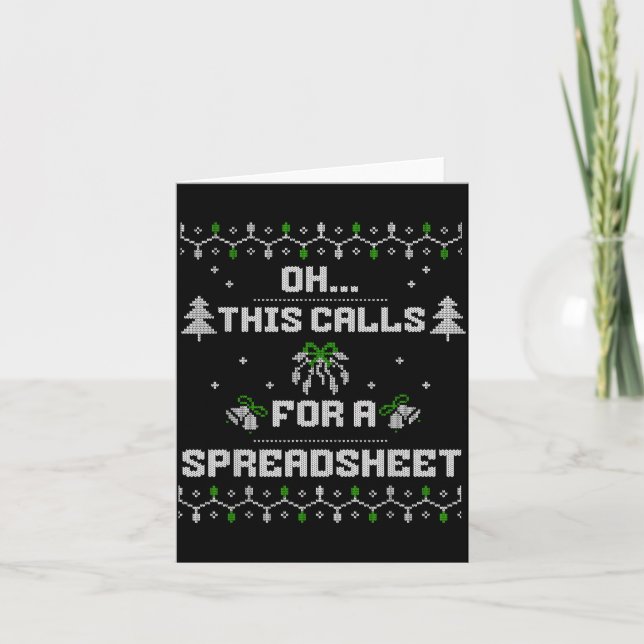 Carte Oh This Calls For A Spreadsheet Ugly Christmas For (Devant)