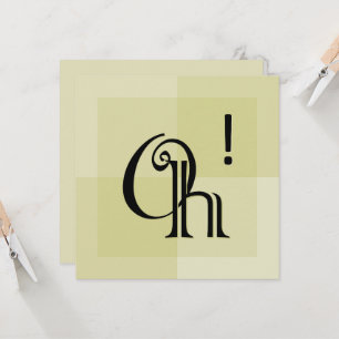 Carte Oh! Typographie Expressive Moderne, Toutes Les Occ